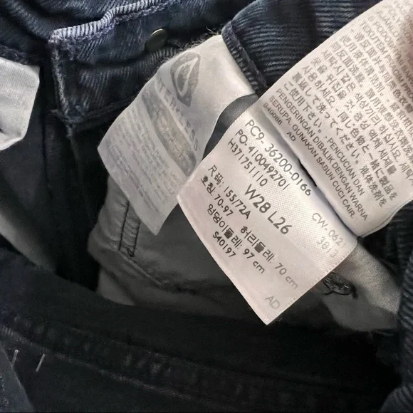 Levis High Rise 501 Straight Button Fly Jean in Deep Dark - Picture 4 of 4